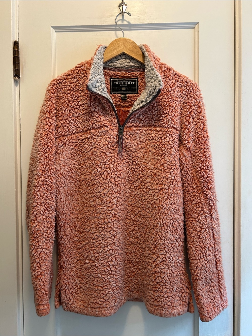 True Grit Women’s Sherpa Quarter-Zip Pullover - Dusty Rose